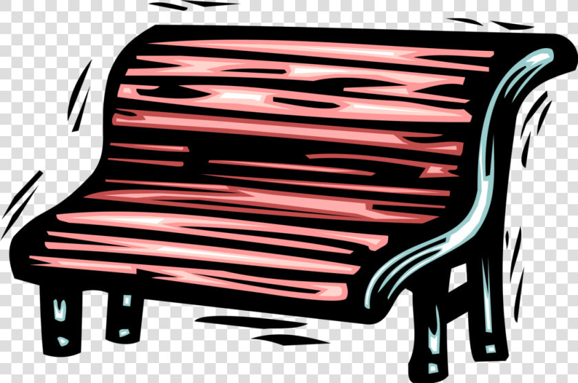 Vector Illustration Of Park Bench With Long Seat Found   Chair  HD Png DownloadTransparent PNG