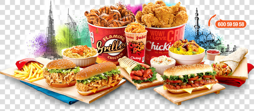 Fast Food Junk Food Hamburger Fried Chicken Kfc  HD Png DownloadTransparent PNG
