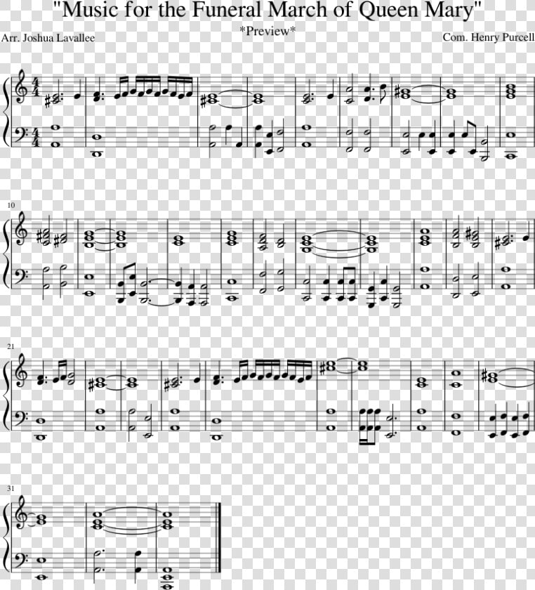 Music For The Funeral March Of Queen Mary   Purcell Funeral March Canzona  HD Png DownloadTransparent PNG