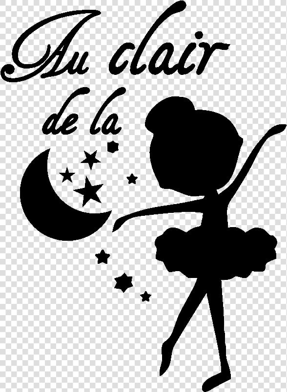 Sticker Silhouette Petite Danseuse Au Clair De La Lune   Silueta De Bailarina De Ballet  HD Png DownloadTransparent PNG