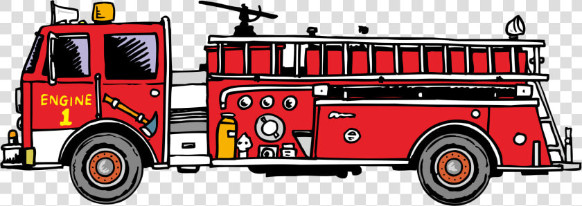 Fire Safety Firefighter Clip Art   Fire Fighter Truck Drawing  HD Png DownloadTransparent PNG