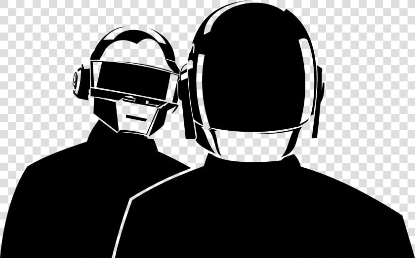 Daft Punk Stencil Template   Daft Punk Black And White  HD Png DownloadTransparent PNG