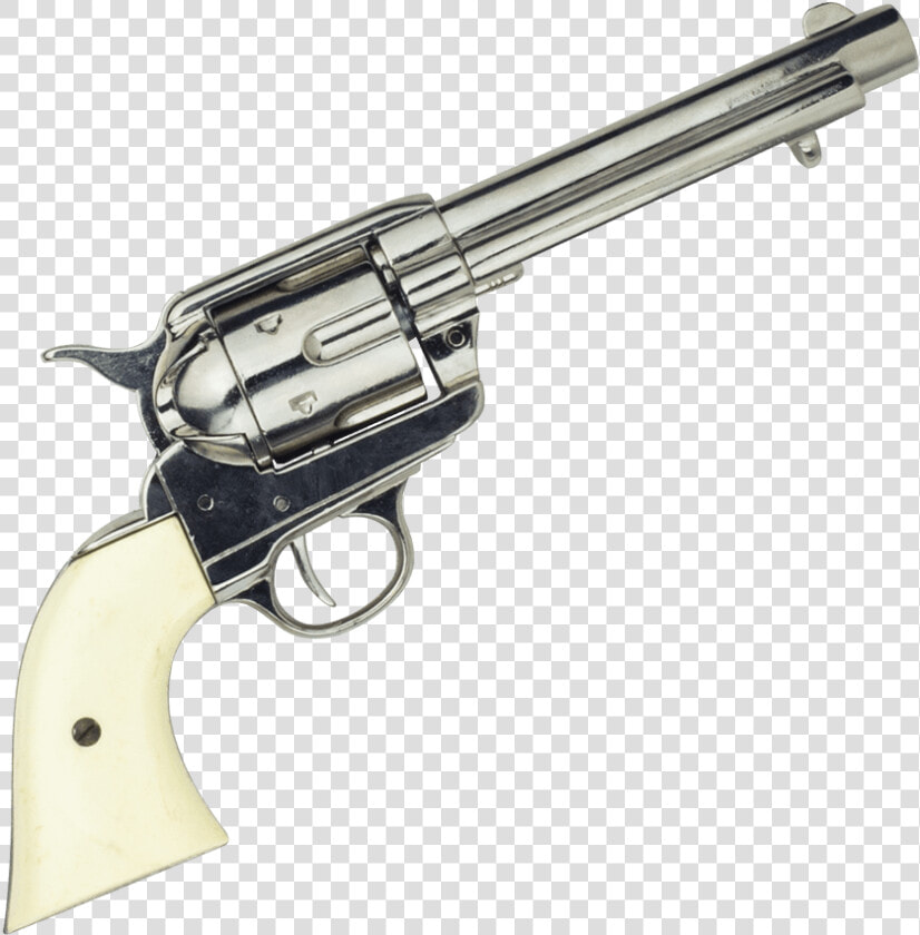 Old West Frontier Nickel Finish Revolver   Old West Revolver Png  Transparent PngTransparent PNG