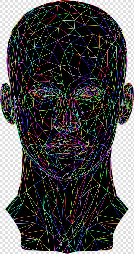 Human Clipart 3d Human   Female Face Wireframe Front  HD Png DownloadTransparent PNG