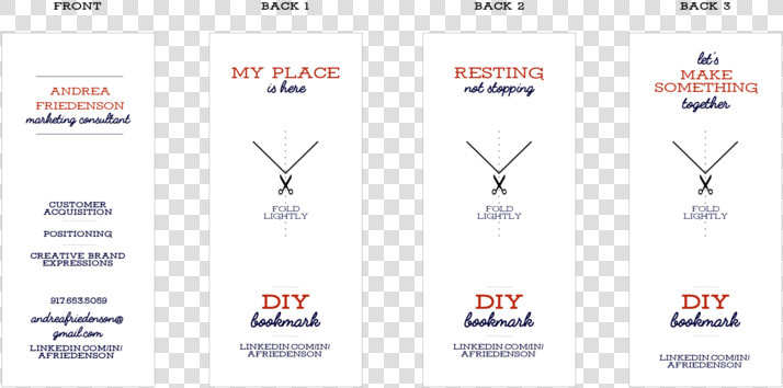 Diy Bookmark Mini Business Cards   Carmine  HD Png DownloadTransparent PNG