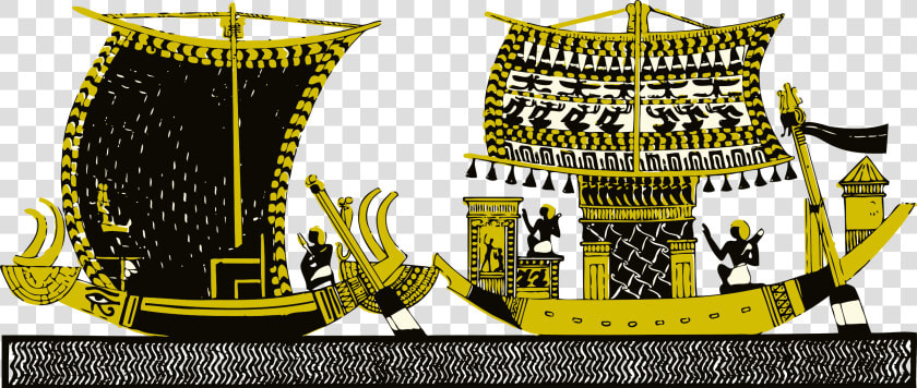 Egyptian Boats Clip Arts   Illustration  HD Png DownloadTransparent PNG