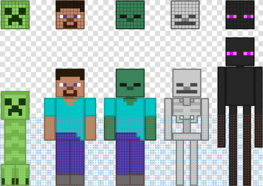 Mlp Characters Rescaled   Minecraft Characters  HD Png DownloadTransparent PNG