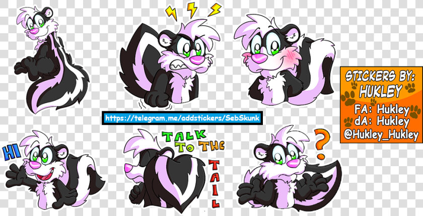 Sebastian Skunk Telegram Sticker Extension   Cartoon  HD Png DownloadTransparent PNG