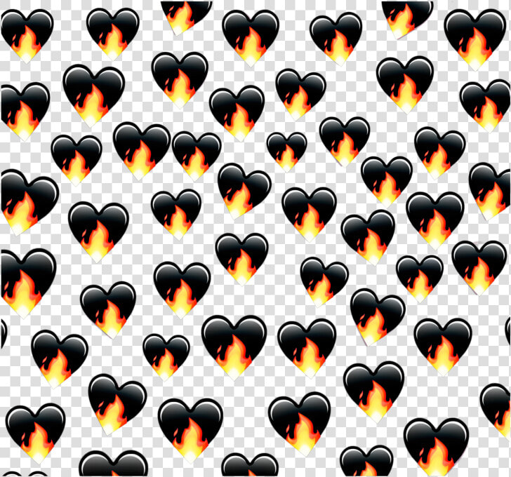  heart  fire  blackheart  emoji  red  black  background   Emoji Background Black Heart  HD Png DownloadTransparent PNG