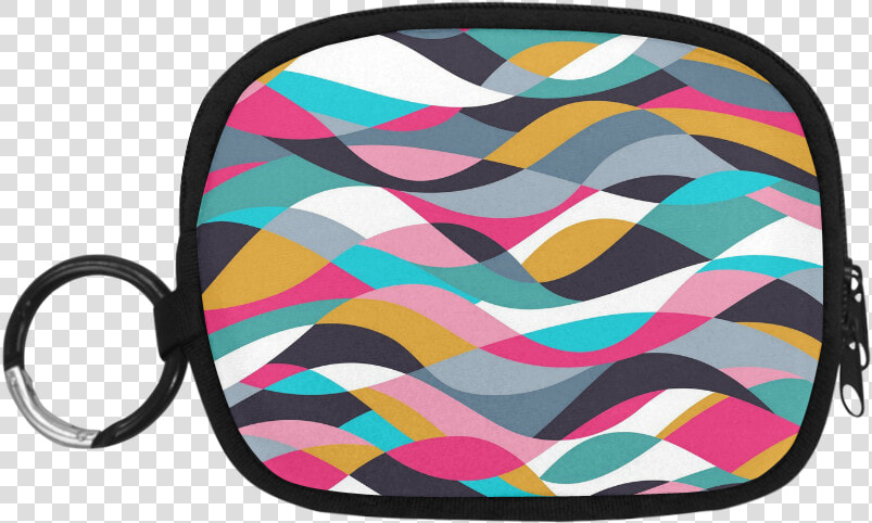 Retro Mod Abstract Waves Coin Purse   Handbag  HD Png DownloadTransparent PNG
