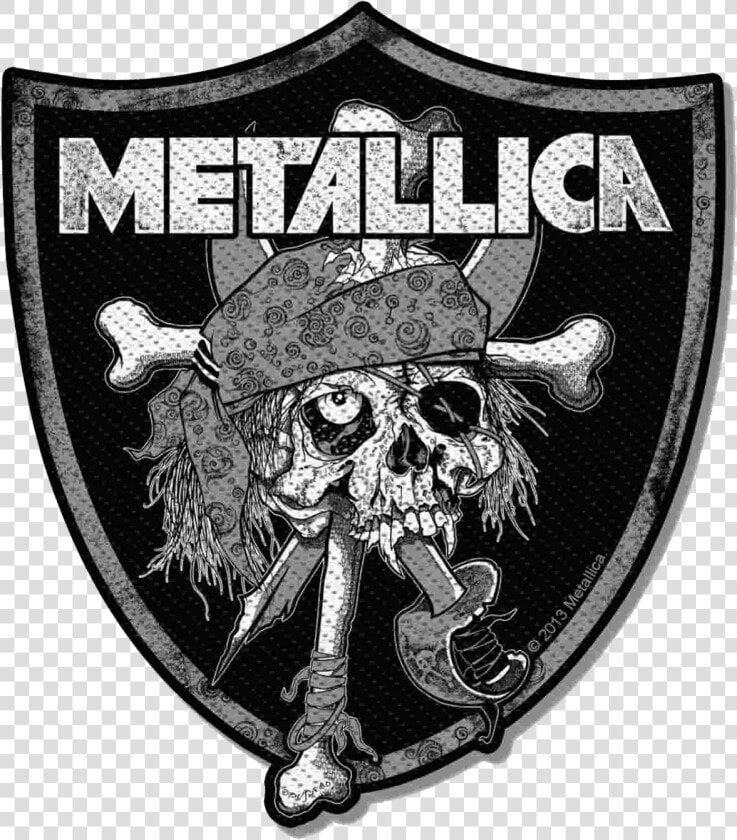 Clip Art T Shirt Raiders Skull   Metallica Patches  HD Png DownloadTransparent PNG