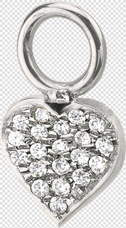 Diamond Heart Hoop Charm   Locket  HD Png DownloadTransparent PNG