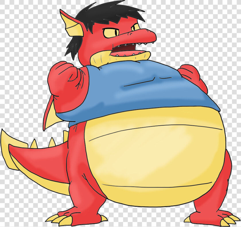 Dan The Fat Red Dragon By Capo16 By Juacoproductionsarts   Fat Red Dragon  HD Png DownloadTransparent PNG