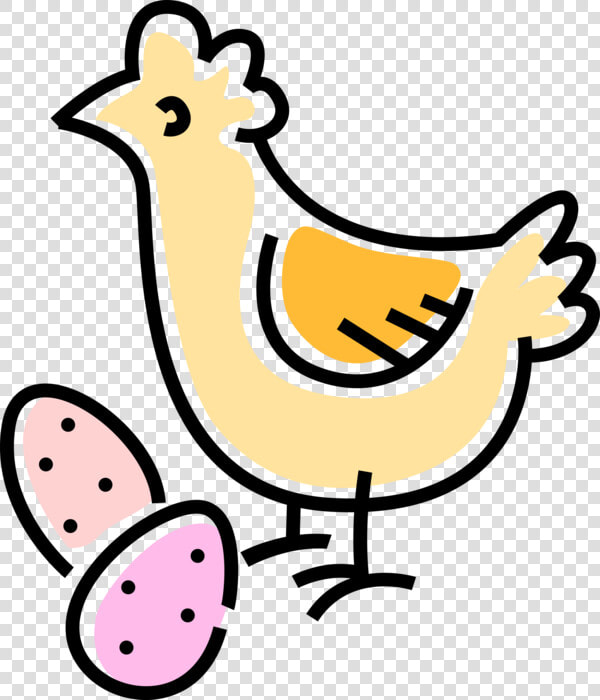 Vector Illustration Of Domesticated Fowl Chicken With  HD Png DownloadTransparent PNG
