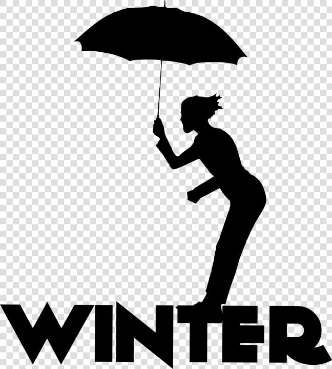 Umbrella Silhouette Png  silhouette Winter Man Umbrella   Silhouette Of Umbrella Logo  Transparent PngTransparent PNG