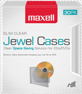 30 pack Slim Line Jewel Cases  Clear   Maxell  HD Png DownloadTransparent PNG