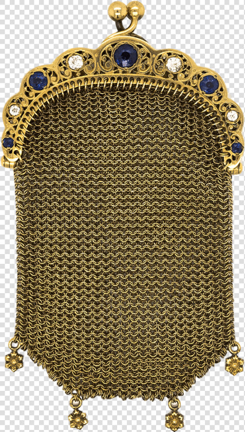 Antique 18k Yellow Gold Mesh Coin Purse   Locket  HD Png DownloadTransparent PNG