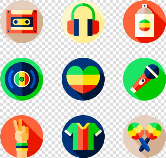 Reggae   Flat Icons Gallery  HD Png DownloadTransparent PNG