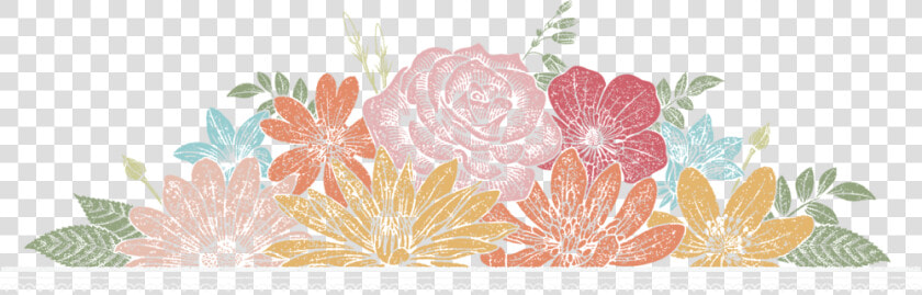 Chalk flowers   Motif  HD Png DownloadTransparent PNG