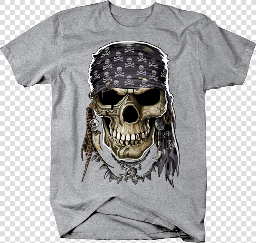 Pirate Skull Head With Bandana Skull And Bones  HD Png DownloadTransparent PNG