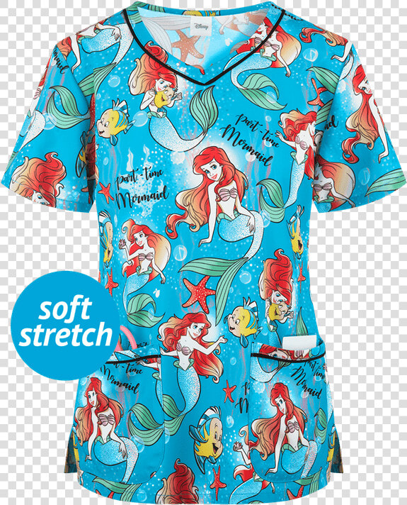 Little Mermaid Scrubs  HD Png DownloadTransparent PNG