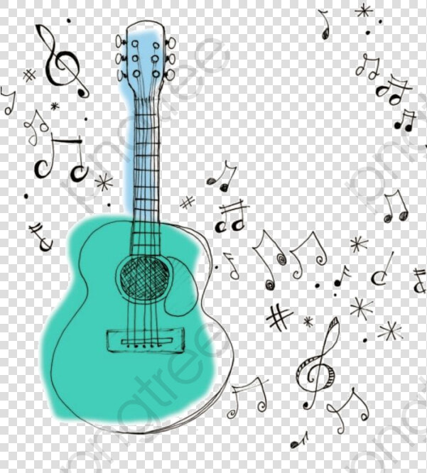 Music Notes Clipart Guitar   Guitar Music Notes Clipart  HD Png DownloadTransparent PNG