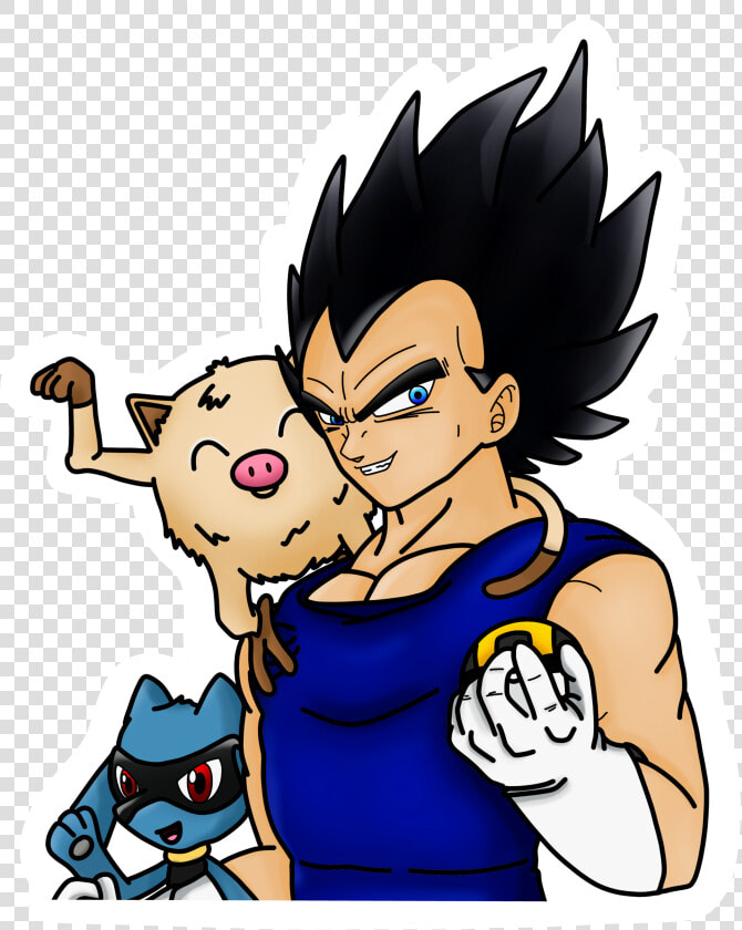 Vegeta Pokemon Trainer Sticker Clipart   Png Download   Vegeta Pokemon  Transparent PngTransparent PNG