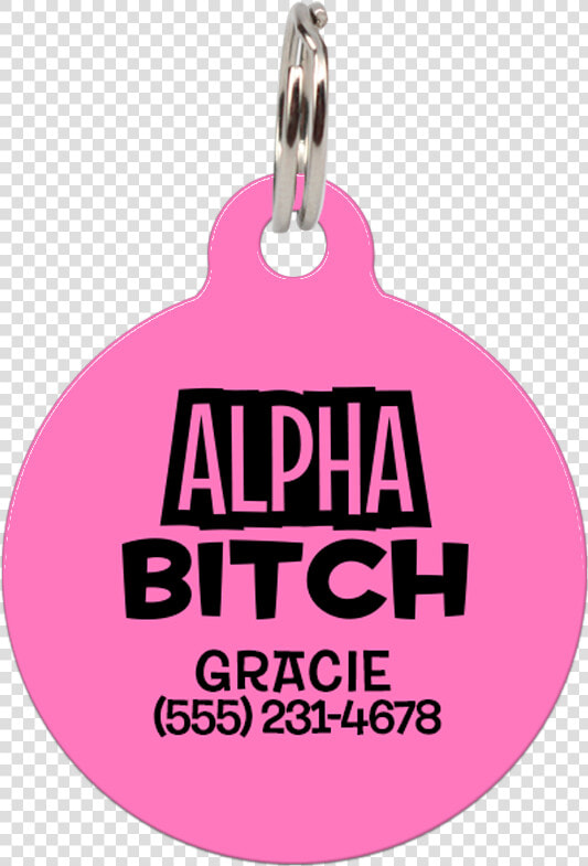 Pink Alpha Bitch Funny Pet Id Tag Class Lazyload   Mörk Materia  HD Png DownloadTransparent PNG