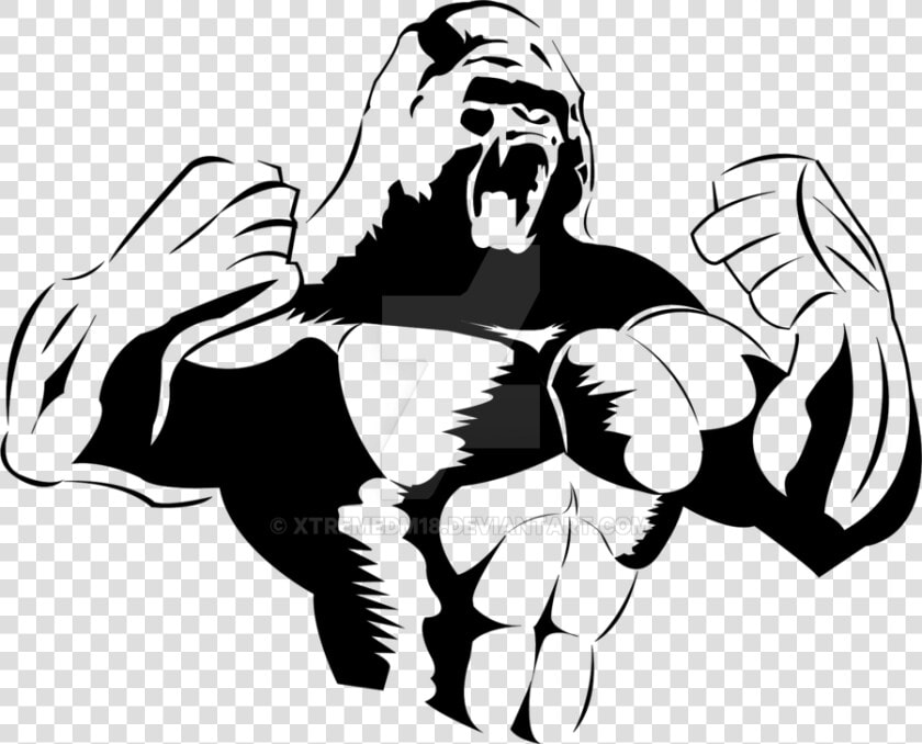 Drawing At Getdrawings Com Free For Personal   Angry Gorilla Drawing Png  Transparent PngTransparent PNG