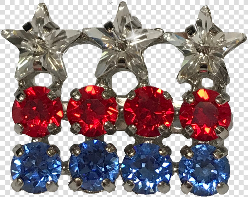 Usa Patriotic Flag Red  White And Blue Dressage Brooch   Ruby  HD Png DownloadTransparent PNG