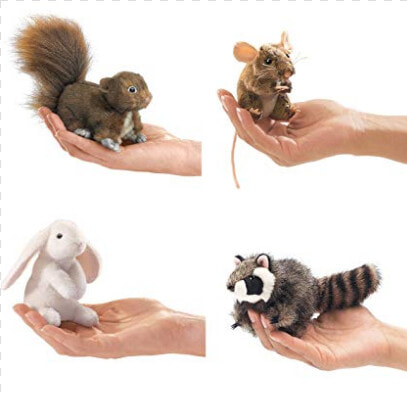 Folkmanis Mini Woodland Animal Set Finger Puppets   Field Mouse  HD Png DownloadTransparent PNG
