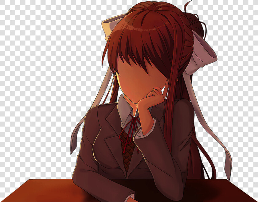Torso Leaning Def Def N   Monika Sleeping Sprite  HD Png DownloadTransparent PNG