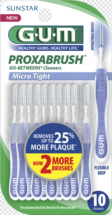 Gum® Go betweens® Proxabrush® Cleaners  Micro Tight    Gum Proxabrush  HD Png DownloadTransparent PNG