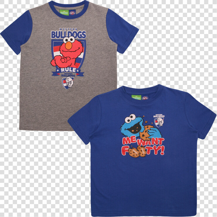 Western Bulldogs Sesame Street Toddler 2 Tees Gift   Cartoon  HD Png DownloadTransparent PNG