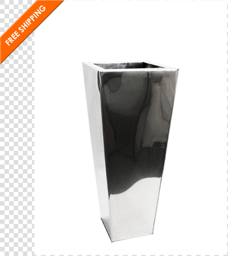 Stainless Steel Tapered Planter   Paper Bag  HD Png DownloadTransparent PNG
