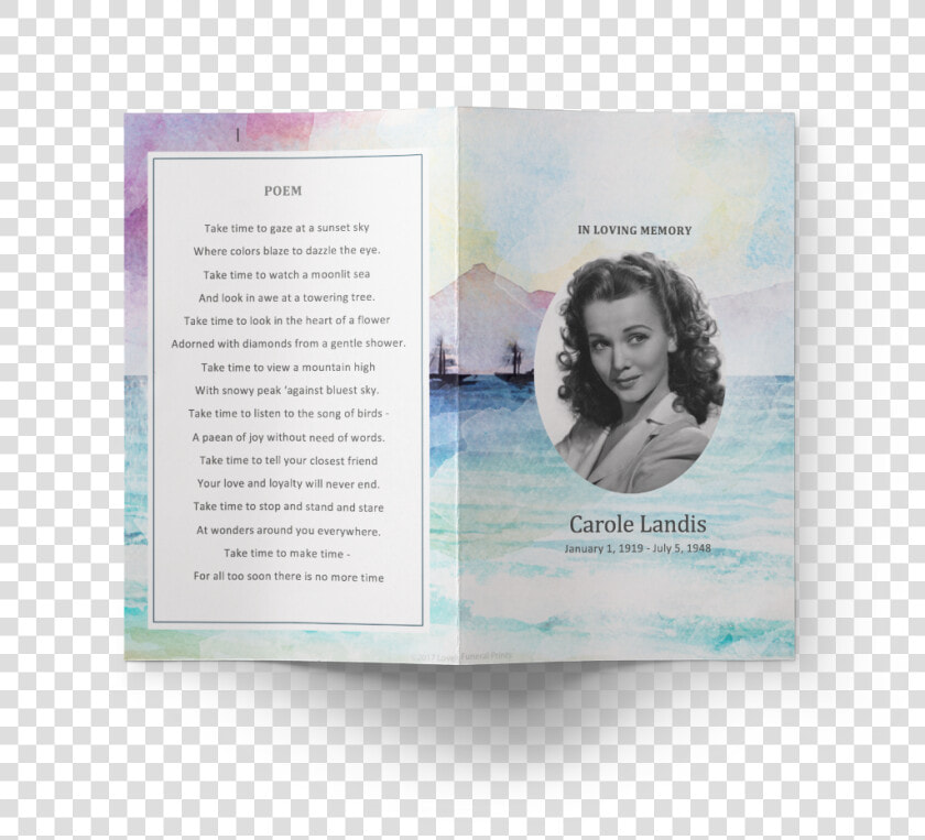 Funeral Program Template Sailboat 3  HD Png DownloadTransparent PNG