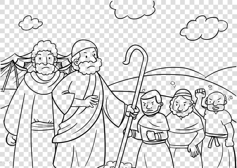 Download Moses And Aaron Coloring Pages Clipart Book   Israelites In The Wilderness Coloring Pages  HD Png DownloadTransparent PNG