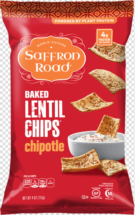 Saffron Road Baked Lentil Chips Sea Salt  HD Png DownloadTransparent PNG