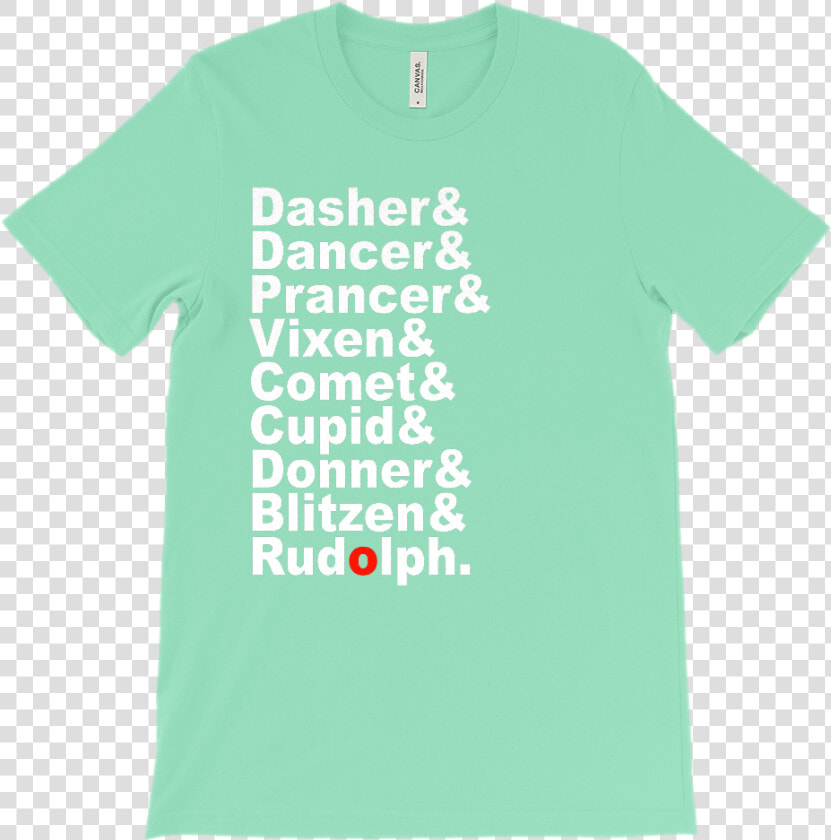 Reindeer Names  Rudolf Red Nose Graphic T    T Shirt  HD Png DownloadTransparent PNG