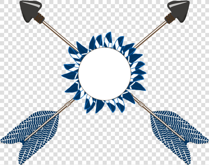 Crossed Arrows Tribal With Feathers   Crossed Arrows Clip Art  HD Png DownloadTransparent PNG