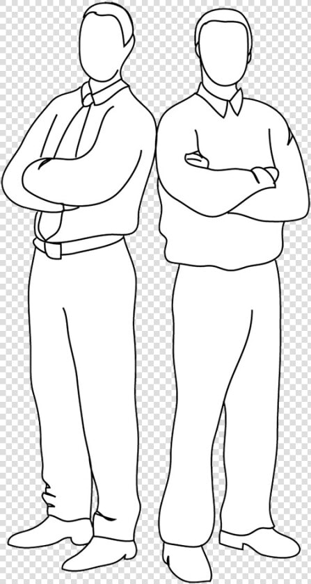 Two People Standing Back To Back Clipart   Two Men Standing Back To Back  HD Png DownloadTransparent PNG