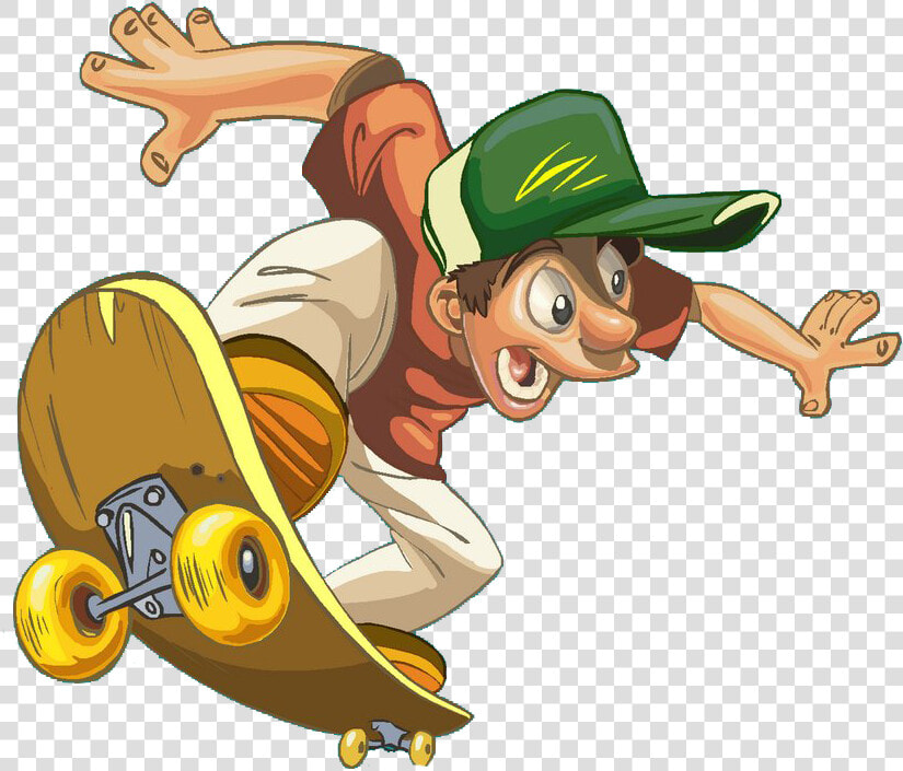 Funny Skateboard Cartoon Skateboarding Png Image High   Funny Cartoon Images Free Download  Transparent PngTransparent PNG