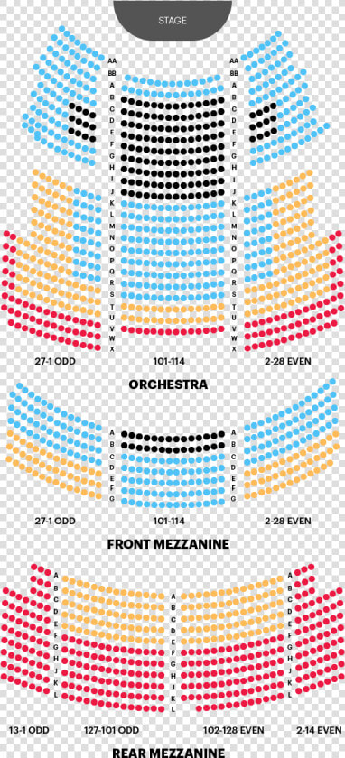 Majestic Theatre Seating Chart Map   Seat Number Kansas City Music Hall Seating Chart  HD Png DownloadTransparent PNG