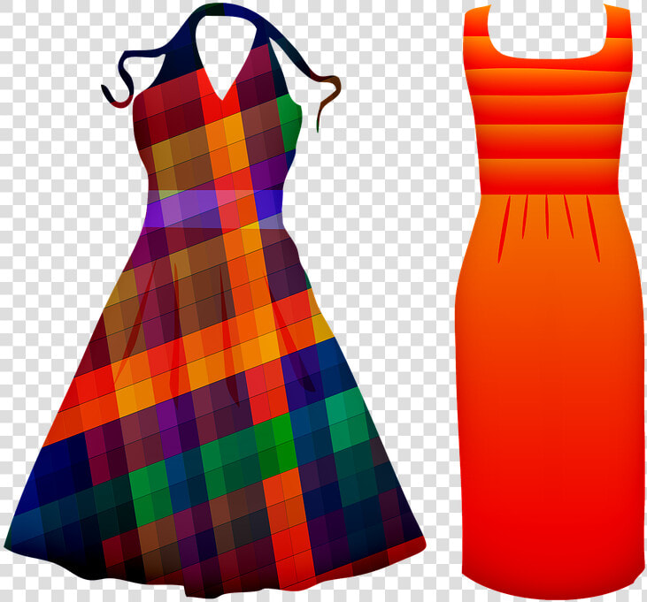 Robe  Femme  Coloré  La Mode  Orange  Femmes  Jeune   Cocktail Dress  HD Png DownloadTransparent PNG