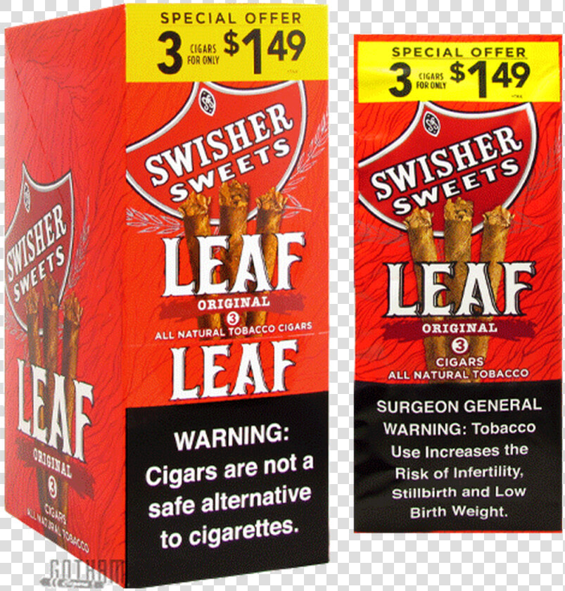 Swisher Sweets Leaf Original Box And Foil Pack   Swisher Sweets  HD Png DownloadTransparent PNG