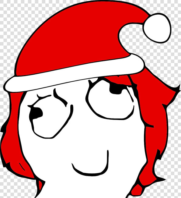 Karácsonyi Derp Mikulás   Troll Meme Face Girl  HD Png DownloadTransparent PNG