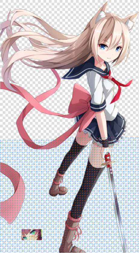  render  Anime Girl By Miregg On Deviantart   Manga Girl Hybrid Cat  HD Png DownloadTransparent PNG