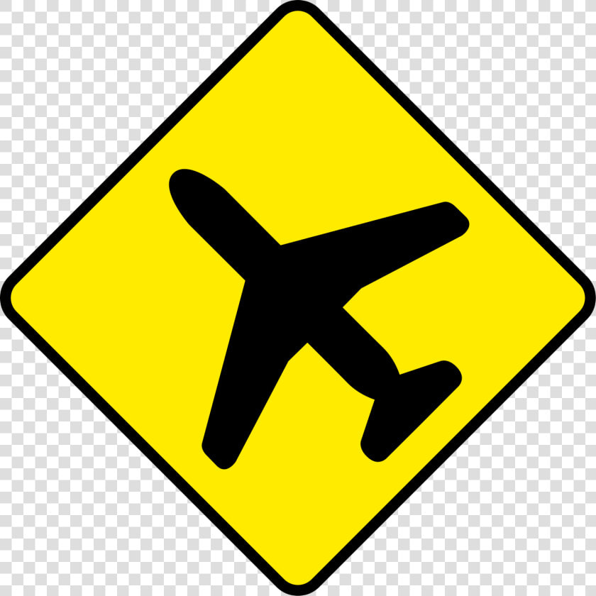 Ireland Road Sign W   Airplane Sign Yellow  HD Png DownloadTransparent PNG