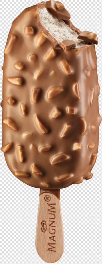 Magnum Almond Milk Chocolate Vanilla Bar   Magnum Almond  HD Png DownloadTransparent PNG