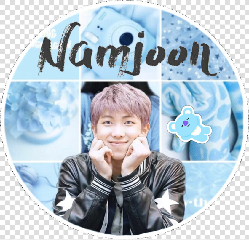 Rm Namjoon Bts Blue Collage Tumblr Edit   Aesthetics Aquarius Mood Board  HD Png DownloadTransparent PNG